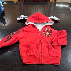 Marshall Flame Badge Red Kids Hoodie